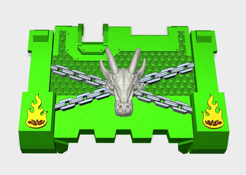Chained Dragon Skull : Impala Front Plate 2