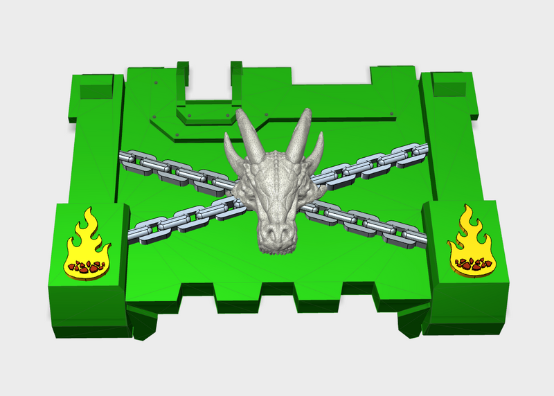 Chained Dragon Skull : Impala Front Plate 1