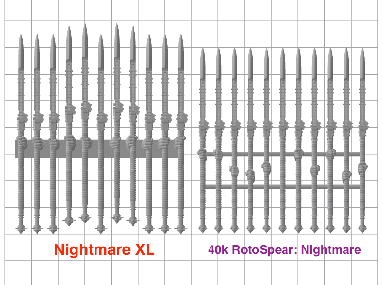 10x RotoSpear : Nightmare XL (No Hand)