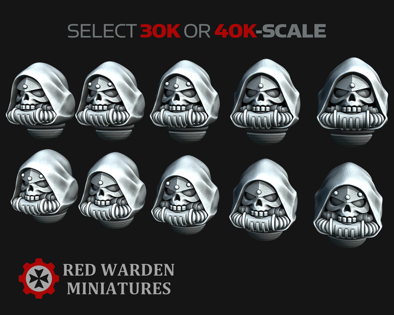 11x RW Hooded Skull Helmets - Rebreather Set 1
