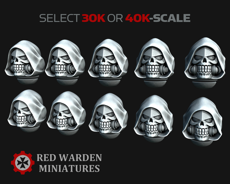 11x RW Hooded Skull Helmets - Set 1