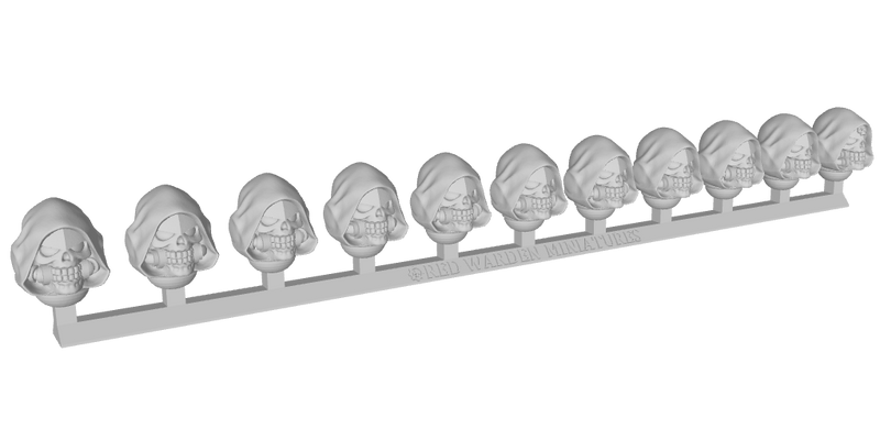 11x RW Hooded Skull Helmets - Set 1