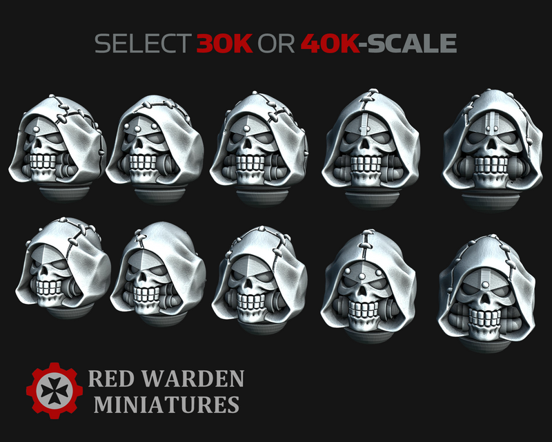 11x RW Hooded Skull Helmets - Set 2