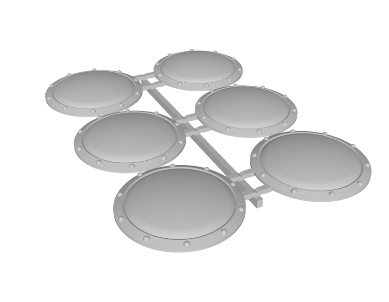 Riveted - Round Power Shields (L&R)