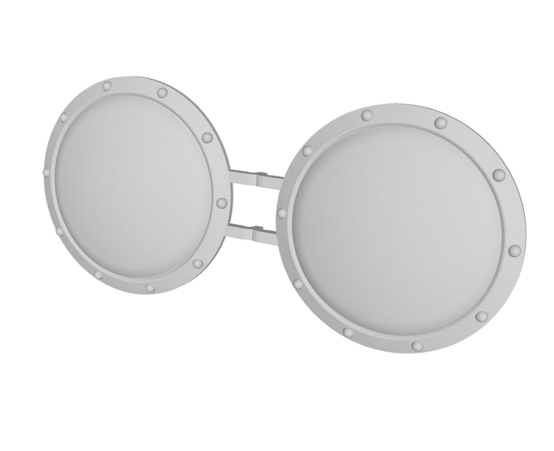 Riveted - Round Power Shields (L&R)