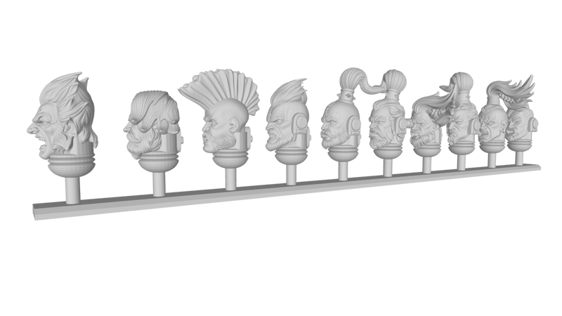 10x Savage Norse : Bare Marine Heads