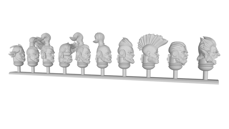 10x Savage Norse : Bare Marine Heads