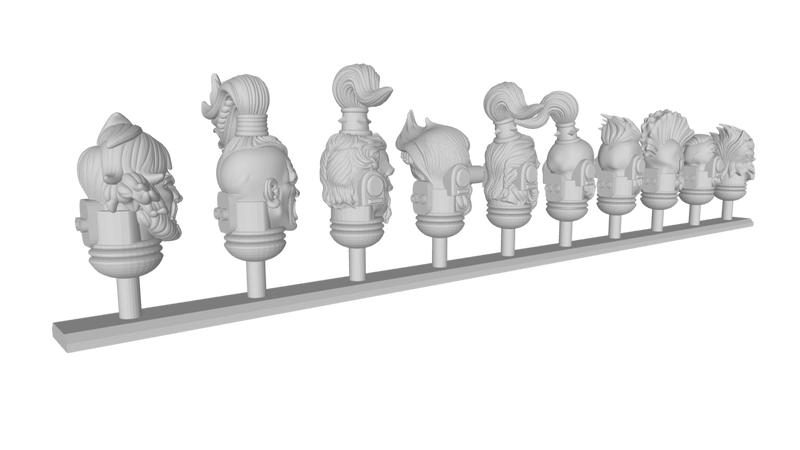 10x Savage Norse : Bare Marine Heads