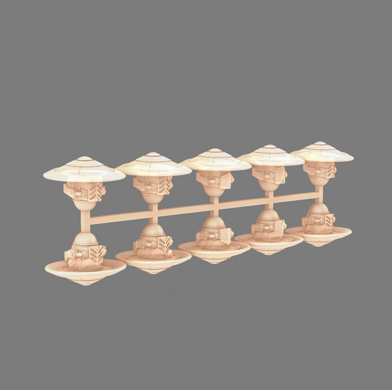 10x Cyber Samurai Set - G:10 Jingasa Helmets