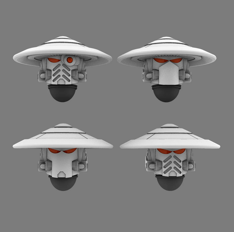 10x Cyber Samurai Set - G:10 Jingasa Helmets