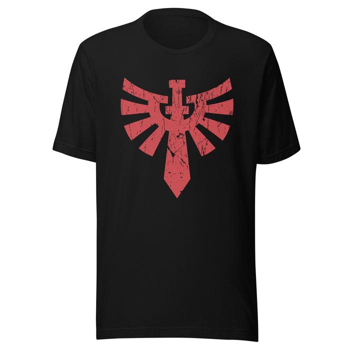 Distressed Winged Sword 2 : Unisex 3001 T-Shirt