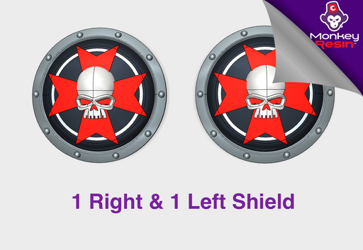Black Templars - Round Power Shields (L&amp;R) 3d printed