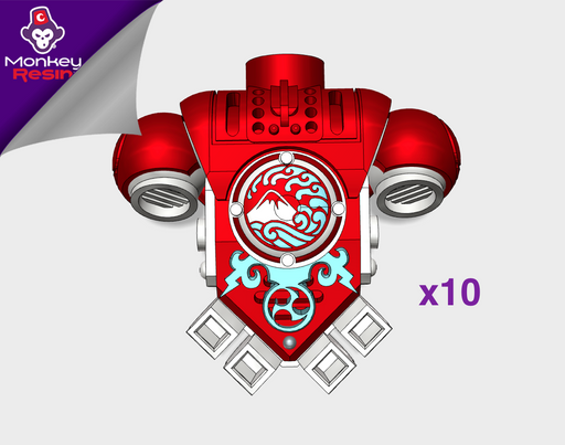 10x Nihon Knights - Prime:1 Vexilla PACs 3d printed You get 10 backpacks