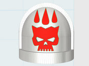 10x Carmine Blades 2 - G:7a Shoulder Pad 3d printed