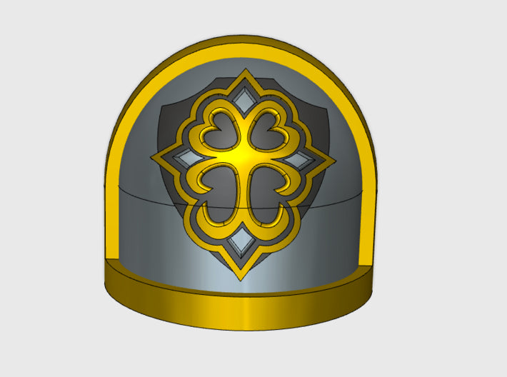 10x Ornate Cross - G:7a Shoulder Pad 3d printed