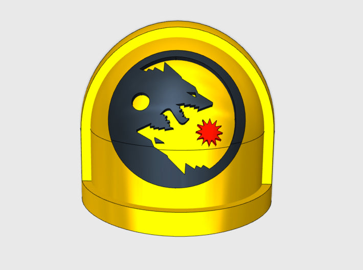 10x Ying Yang Wolf - G:7a Shoulder Pad 3d printed