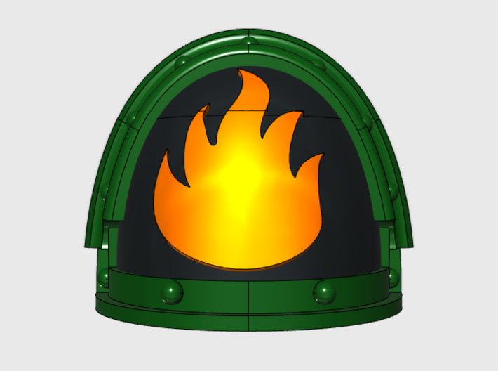 10x Dragon Flame - G:3a Shoulder Pad 3d printed