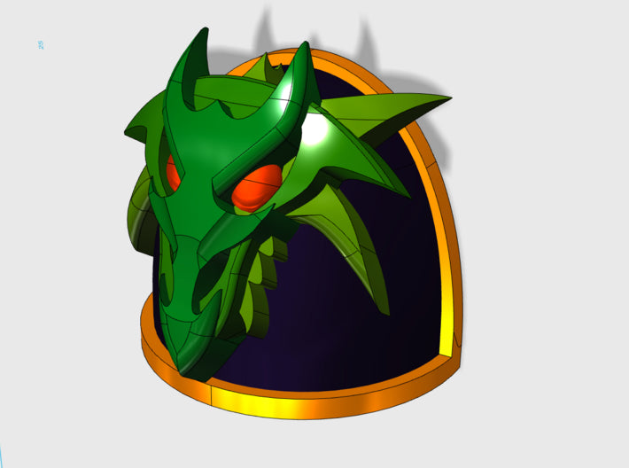 10x Dragon Head 3D - G:4a Shoulder Pad 3d printed