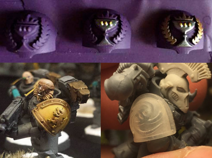 10x Warhounds - T:1c Spiked Terminator Pads 3d printed sample images