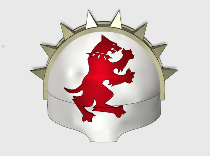 10x Warhounds - T:1c Right Spiked Termi. Pads 3d printed