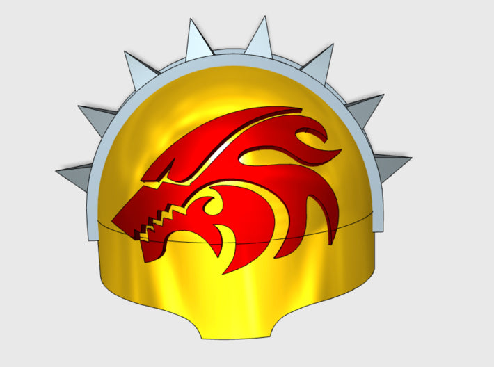 10x Flame Wolf - T:1c Spiked Terminator Pads 3d printed