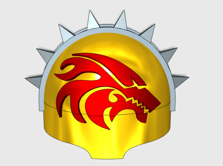 10x Flame Wolf - T:1c Right Spiked Termi. Pads 3d printed