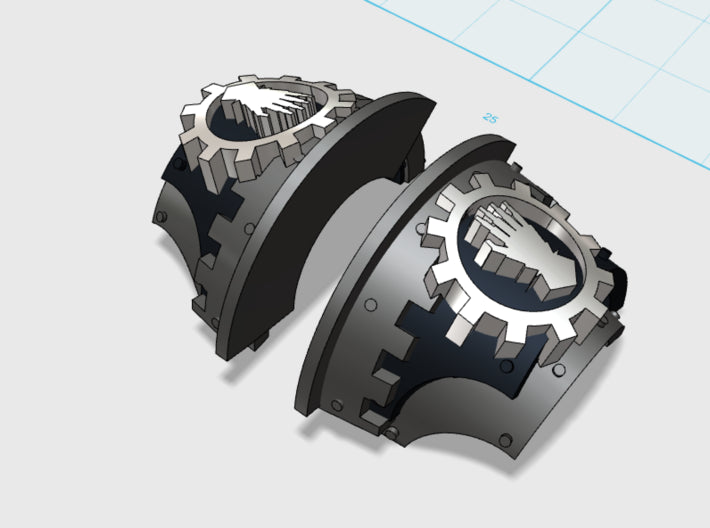 Mech Hands - T:2a Cataphractii Shoulder Sets 3d printed