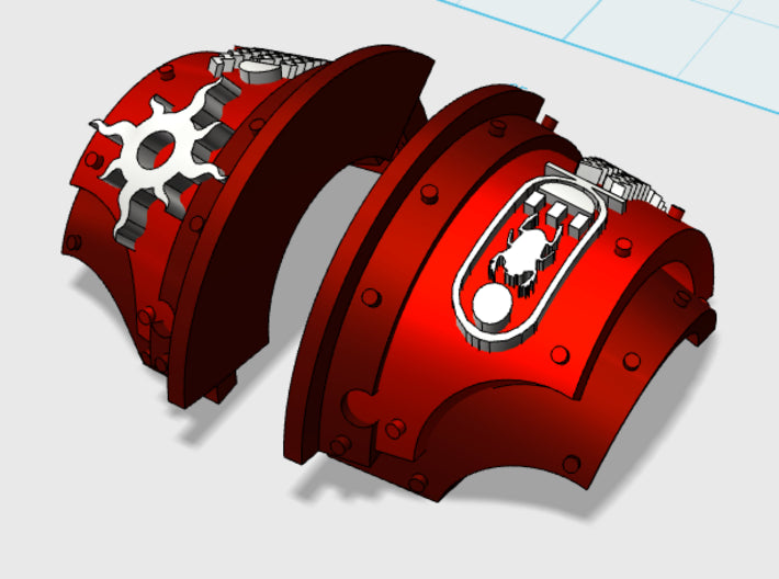 Sorcerer Sun Wards - T:2a Cataphractii Shoulders 3d printed