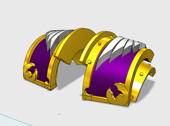 Winged Claw - T:2a Cataphractii Shoulder Sets 3d printed Back