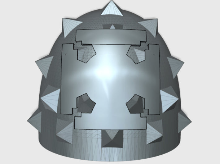 10x Elite 1 - G:6a Spiked Shoulder Pads 3d printed