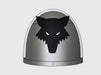 10x Wolf Head - G:4a Shoulder Pads 3d printed