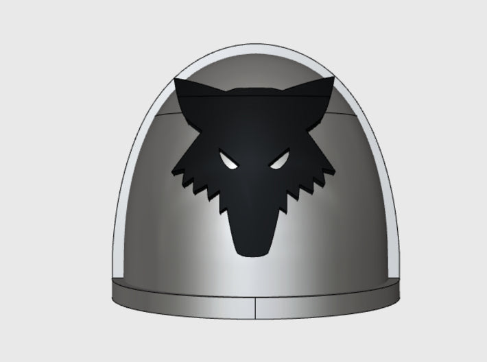 10x Wolf Head - G:4a Shoulder Pads 3d printed