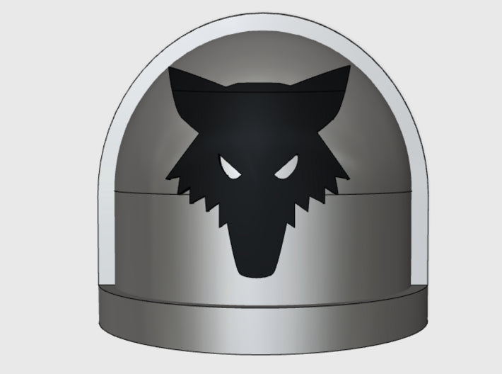 10x Wolf Head - G:7a Shoulder Pads 3d printed