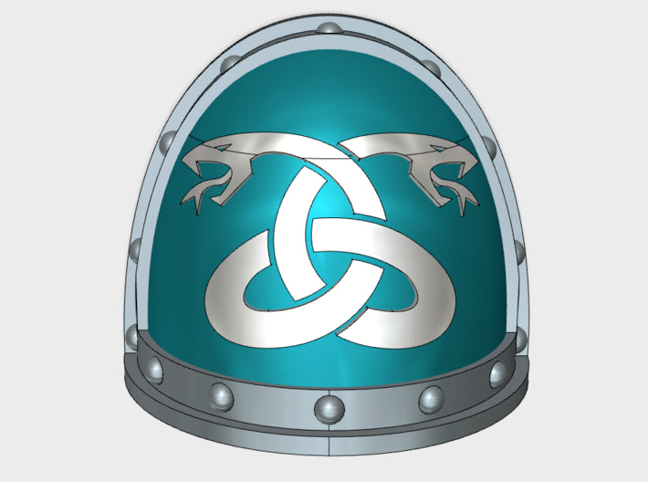 10x Coiled Serpents - G:2a Shoulder Pads 3d printed