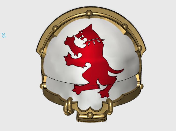 10x Warhounds - T:4a Chaos Terminator Shoulders 3d printed