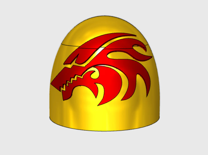 10x Flame Wolf - G:5a Shoulder Pads 3d printed