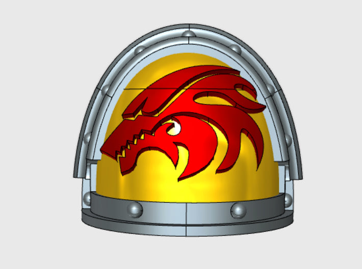 10x Flame Wolf - G:3a Shoulder Pads 3d printed