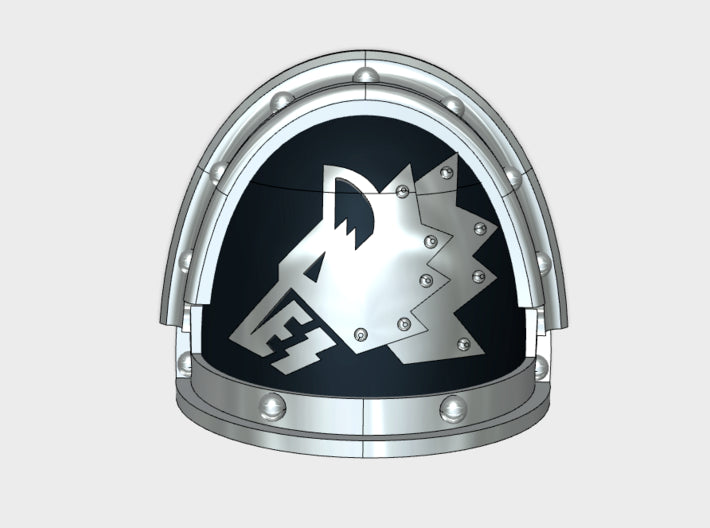 10x Iron Wolves - G:3a Shoulder Pads 3d printed