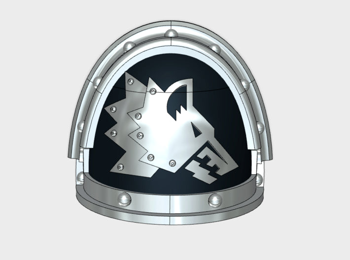 10x Iron Wolves - G:3a Right Shoulders 3d printed