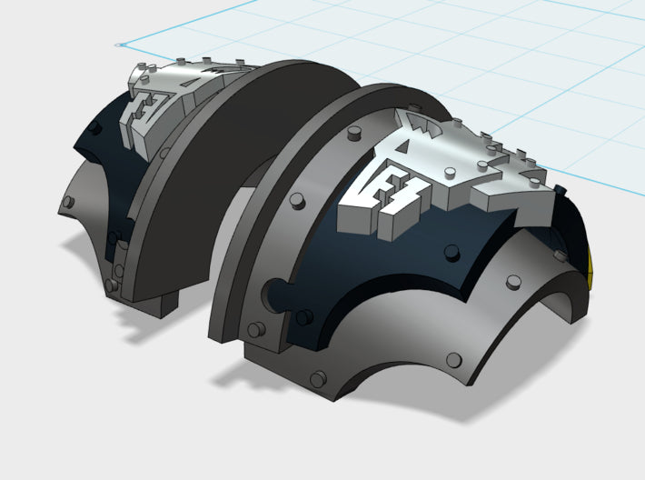 Iron Wolves - T:2a Cataphractii Shoulder Sets 3d printed