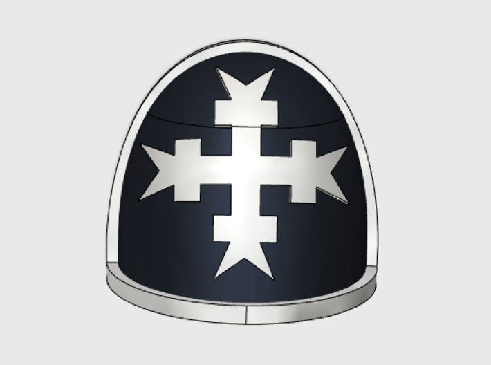 10x White Templar - G:4a Shoulder Pads 3d printed