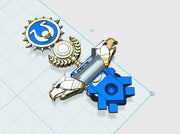 Ultra Legion - G:4 Eagle Banner Pole PACs 3d printed