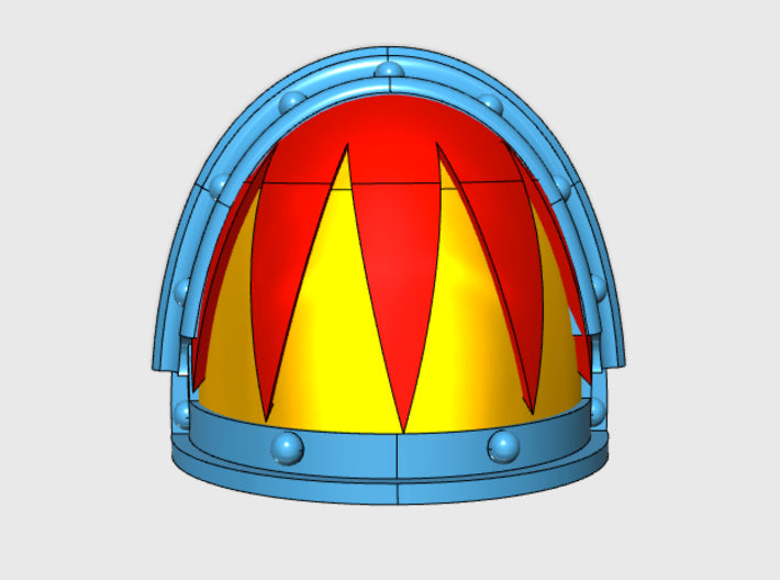10x Sawtooth 1 - G:3a Shoulder Pads 3d printed
