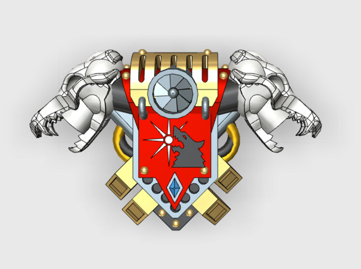 Deathwolf - G:4 Wolf Skull PACs	 3d printed Small = 1 Backpack