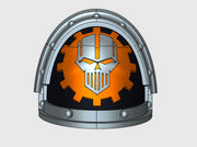 10x Mechanized Skull - G:3a Shoulder Pads 3d printed