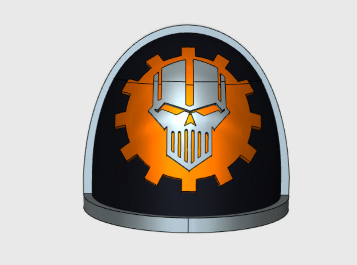 10x Mechanized Skull - G:4a Shoulder Pads 3d printed