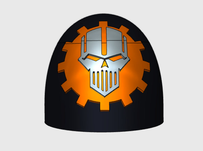 10x Mechanized Skull - G:5a Shoulder Pads 3d printed