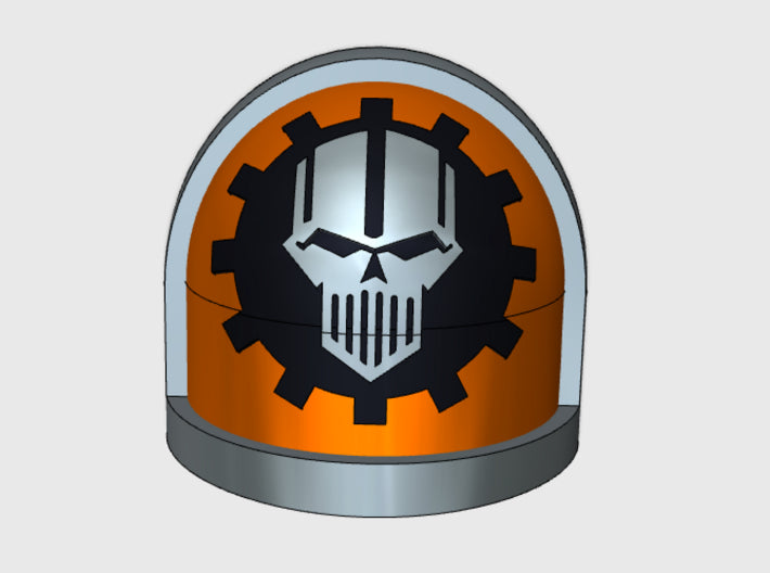 10x Mechanized Skull - G:7a Shoulder Pads 3d printed