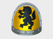 10x Wolf Rampant - G:2a Shoulder Pads 3d printed