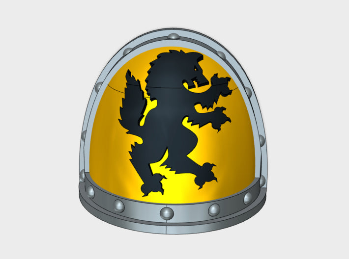 10x Wolf Rampant - G:2a Right Shoulders 3d printed